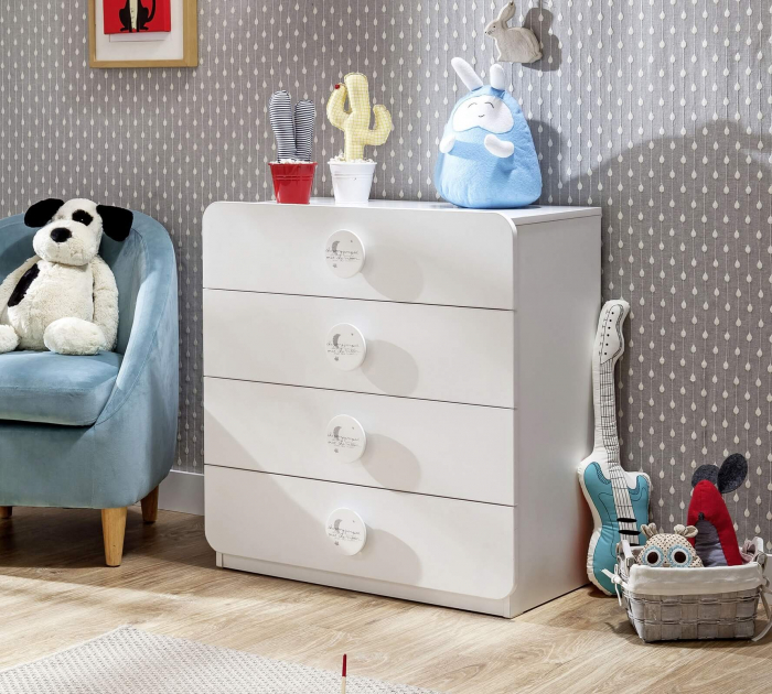 Comoda cu 4 sertare, pentru camera copii, colectia Baby Cotton [2]