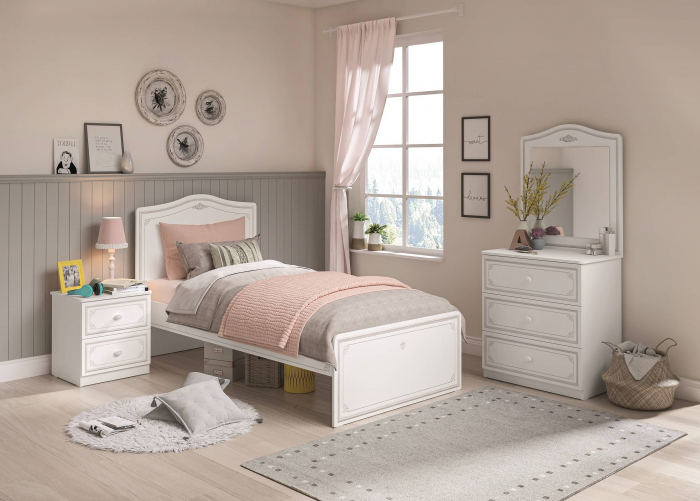 Comoda pentru camera fetelor, Colectia Selena Grey 73x49x80 cm [3]