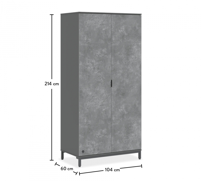 Dulap 104x214x59 cm pentru adolescenti, colectia Space Gray [10]