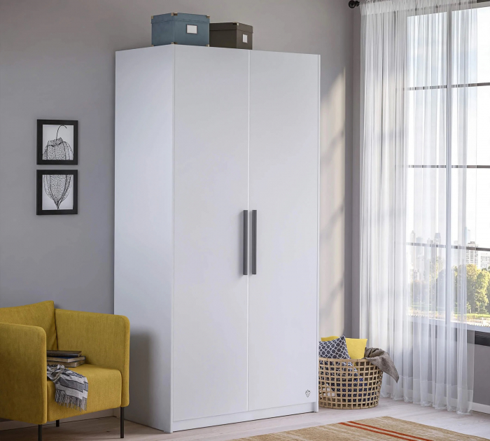 Dulap cu 2 usi  Colectia White, 102x208.5x59 cm [2]