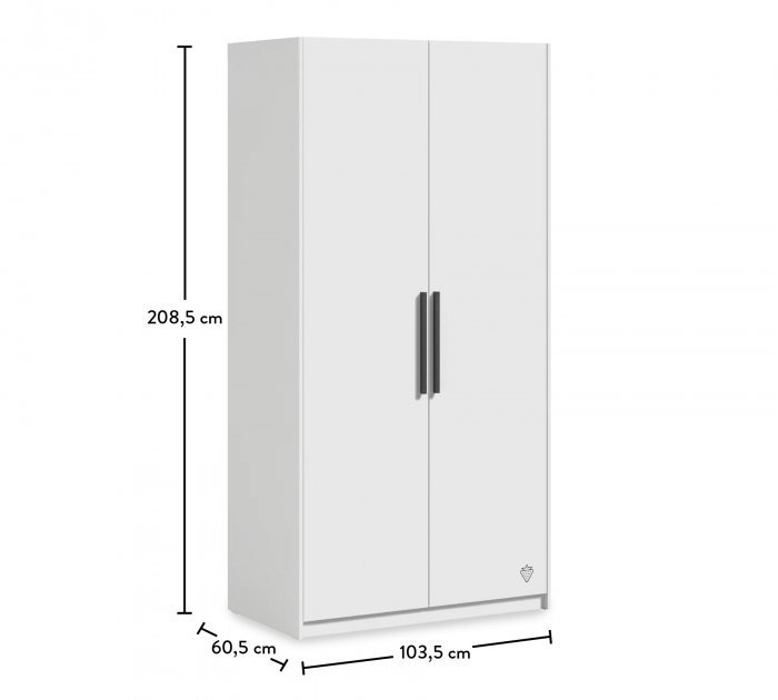 Dulap cu 2 usi  Colectia White, 102x208.5x59 cm [5]