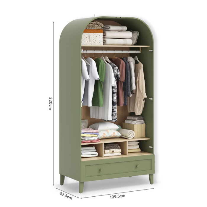 Dulap cu 2 usi cu arc pentru copii si adolescenti, 109x220x62 cm, Colectia Loof New [6]