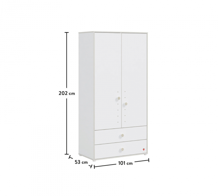 Dulap cu 2 usi pentru camera copii, Colectia Montessori White [5]