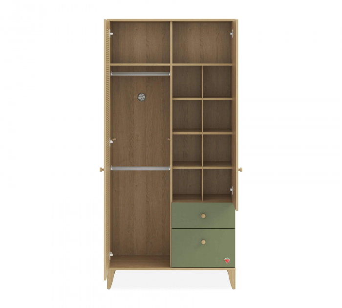 Dulap cu 2 usi pentru copii, 95x200x53 cm, Colectia LOOF [2]