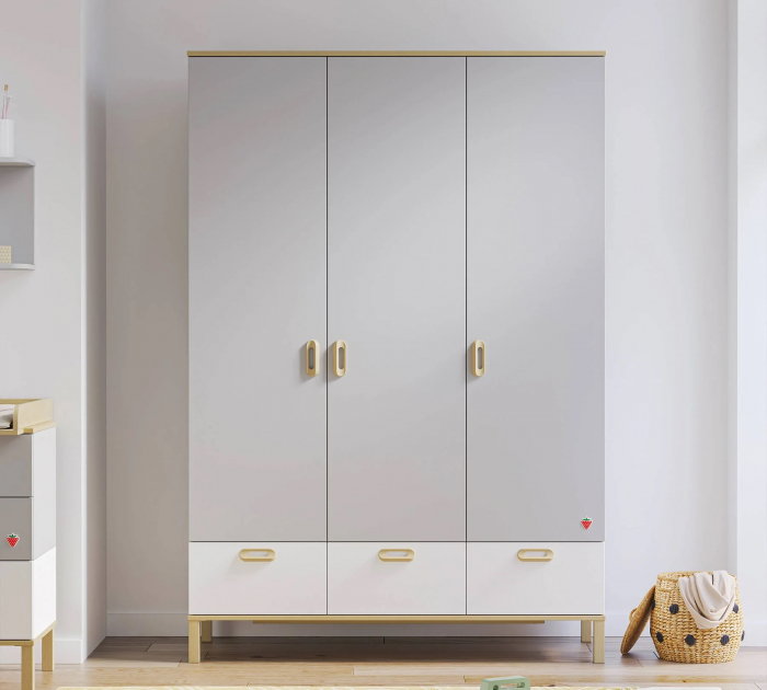 Dulap cu 3 usi pentru copii(137,5x201x52,5 cm) Colectia Mino [2]