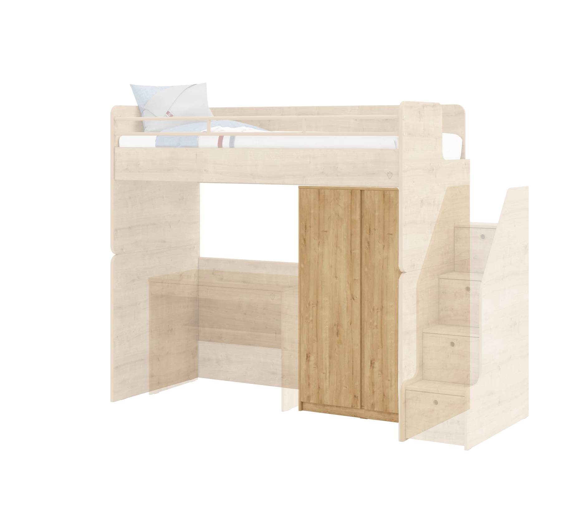 Dulap cu 2 usi, pentru tineret Colectia Studio Mocha 93x53x140 cm [2]
