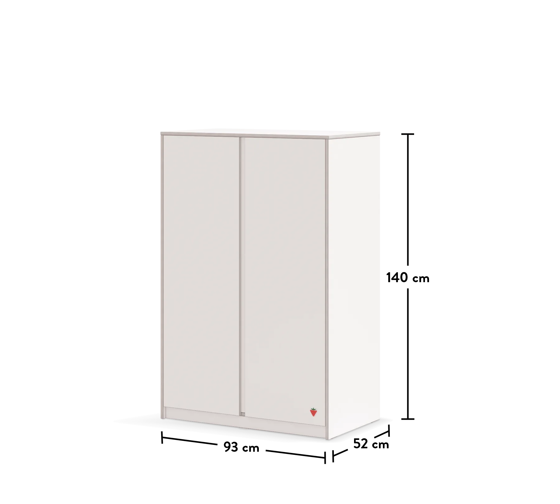 Dulap cu 2 usi, pentru tineret Colectia Studio White 93x52x140 cm [9]