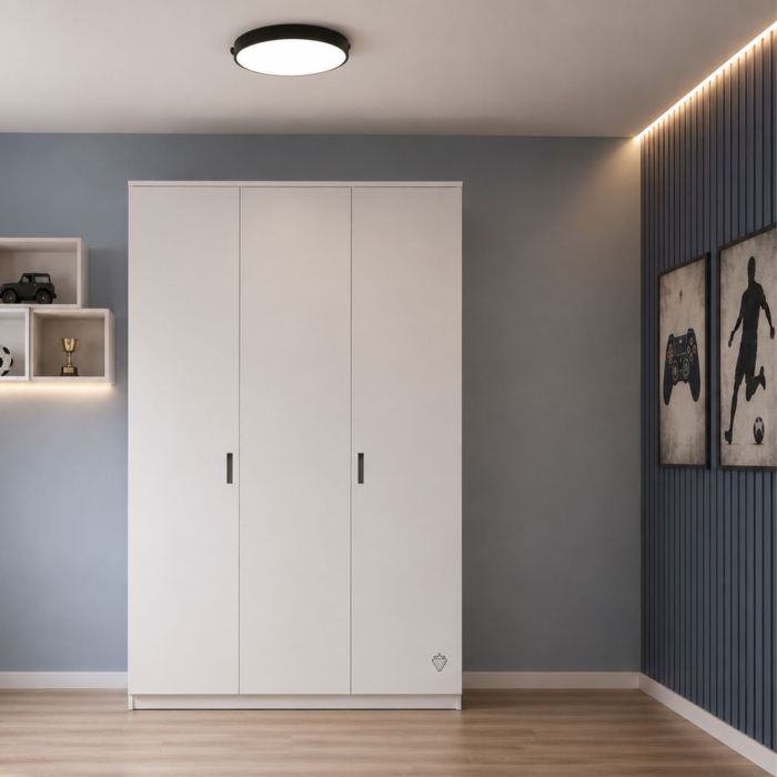 Dulap cu 3 usi  Colectia White, 137x53x197 cm [2]