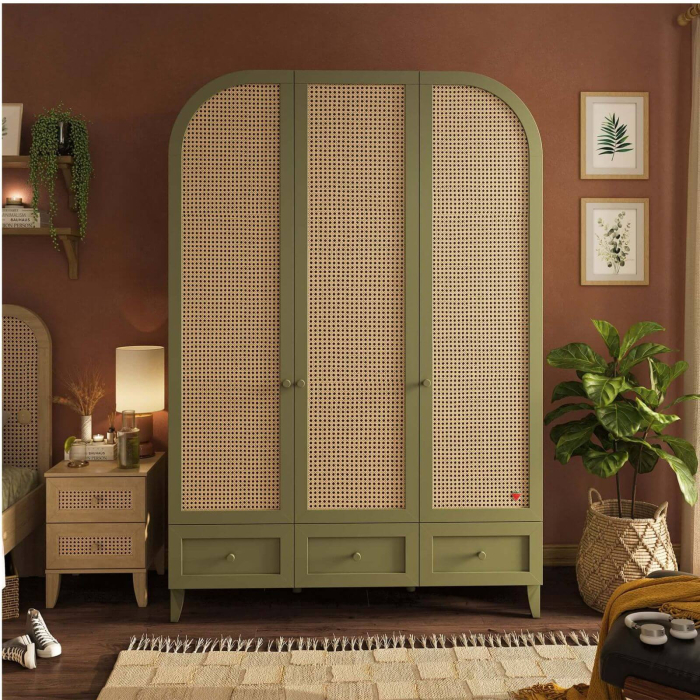 Dulap cu 3 usi cu arc pentru copii si adolescenti, 149x220x62 cm, Colectia Loof New [6]