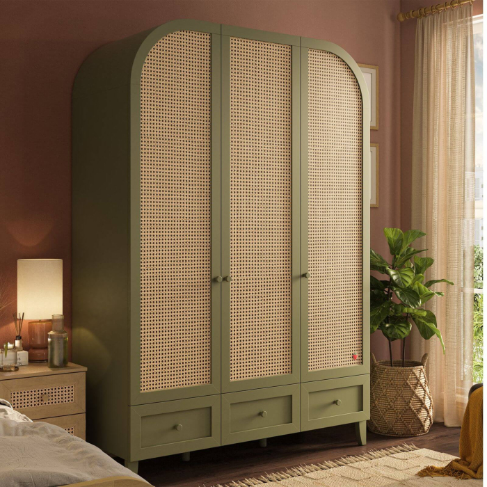 Dulap cu 3 usi cu arc pentru copii si adolescenti, 149x220x62 cm, Colectia Loof New [4]