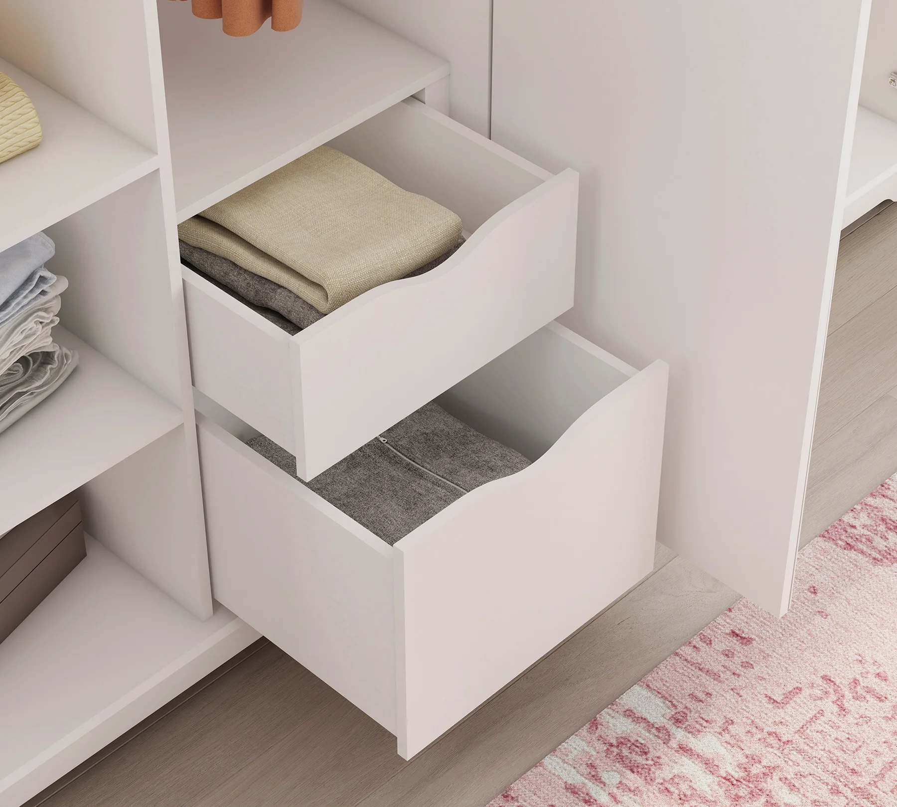 Dulap cu 4 usi pentru tineret, Colectia Rustic White [7]