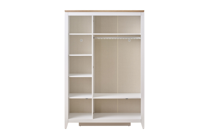 Dulap modern alb pentru copii, 3 uși, 138x58x207 cm, colecția Lucia [3]