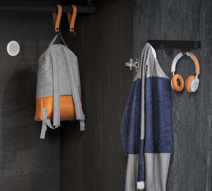Dulapul cu 2 usi pentru camera adolescentilor, Colectia Dark Metal [4]