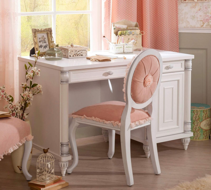Birou de studiu pentru copii si tineret Colectia Romantic, 117x62x75 cm [4]