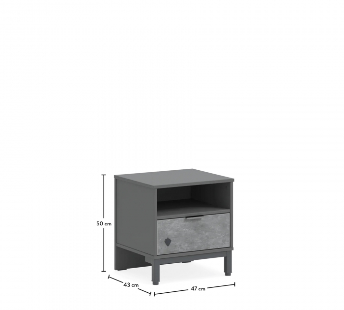 Noptiera pentru camera copii si adolescenti Space Gray [6]