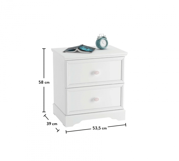 Noptiera pentru camera fetelor Colectia Rustic White [3]