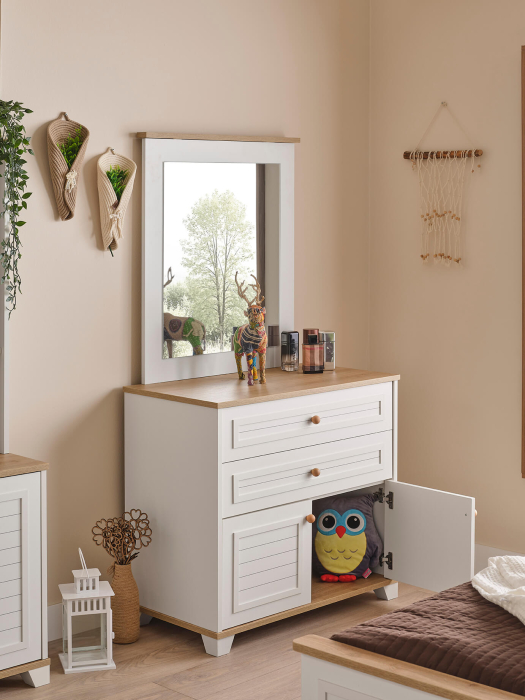 Oglindă dreptunghiulară pentru comodă, colecția Nova – 71x4x83 cm [4]