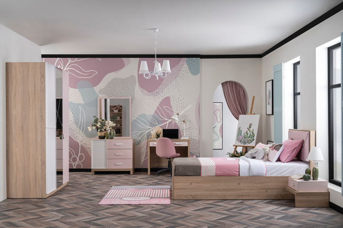 Oglinda pentru camera fetelor, colectia Angel City, 88x3x77 cm [6]