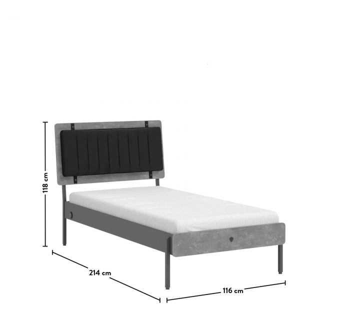 Pat 100x200 cm pentru camera adolescentilor Colectia Space Gray [9]