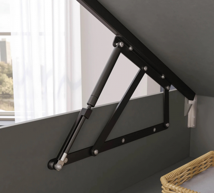 Pat 100x200  cu spatiu depozitare, pentru copii Colectia Space Gray [6]