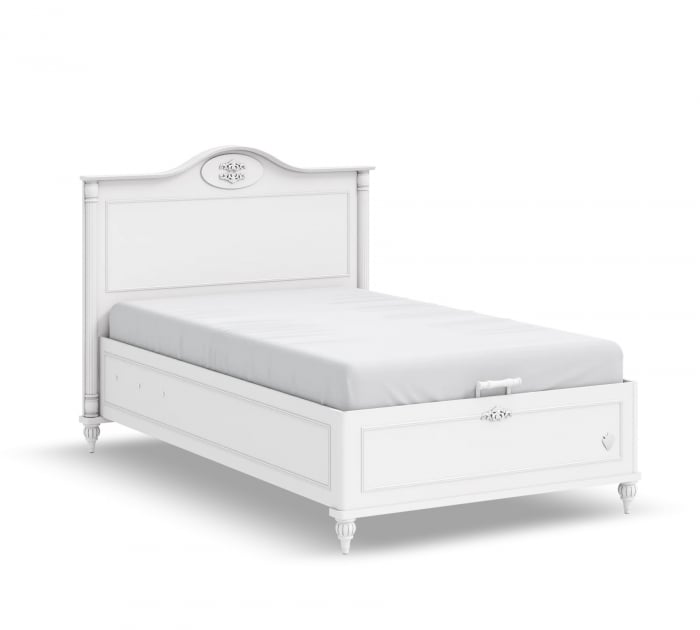 Pat cu ladă pentru depozitare – 100x200 cm, pentru copii și adolescenți, colecția Romantic [1]