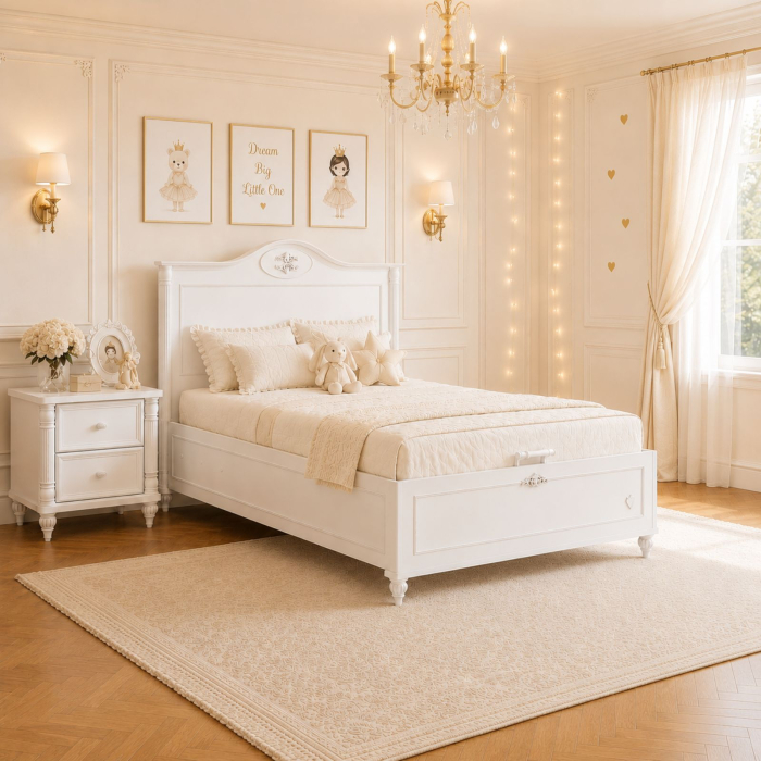 Pat cu ladă pentru depozitare – 120x200 cm, pentru copii și adolescenți, colecția Romantic [9]