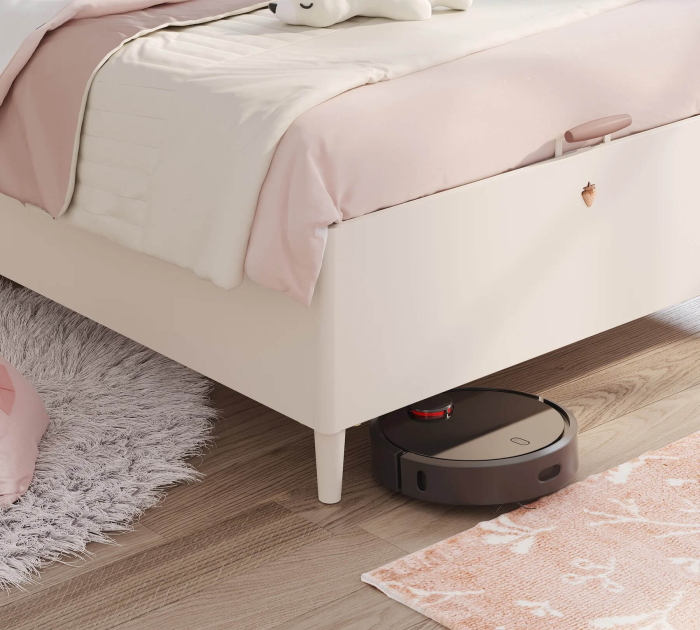 Pat cu spatiu de depozitare 120x200 cm pentru fete cu tablie tapitata – Colectia Elegance [3]