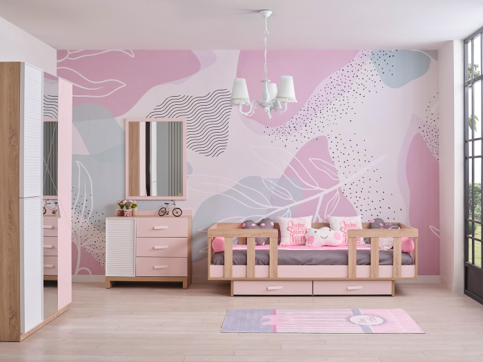 Pat cu spatiu depozitare pentru copii mici (Toddler Bed) 90x200 cm, colectia Angel City [5]