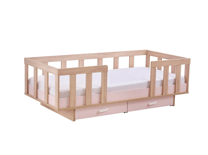 Pat cu spatiu depozitare pentru copii mici (Toddler Bed) 90x200 cm, colectia Angel City [1]