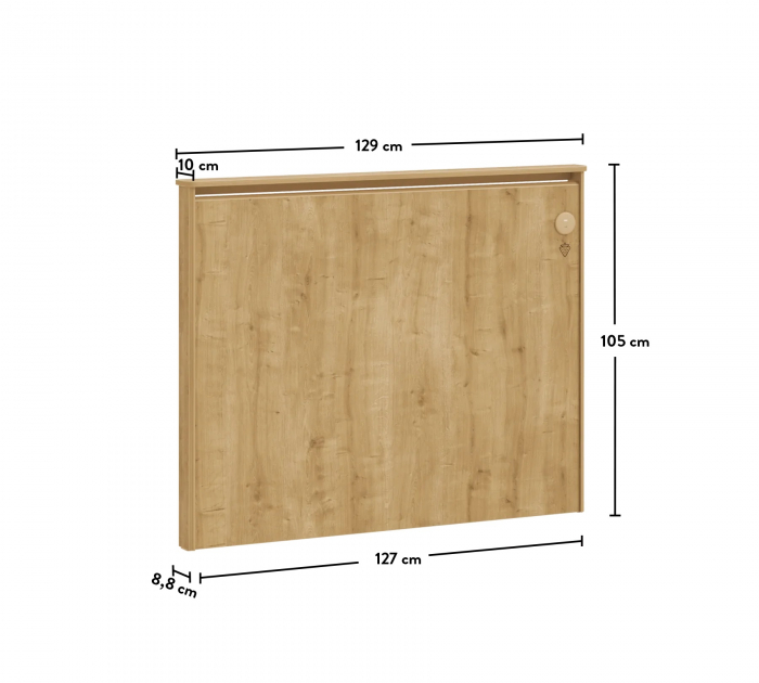 Pat Mocha 120x200 cm cu tăblie pentru copii și adolescenți – eleganță naturală și design modern [4]