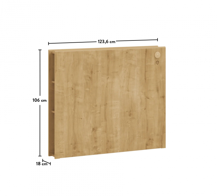 Pat Mocha 120x200 cm cu tăblie cu rafturi – spațiu organizat și design modern pentru copii și adolescenți [4]