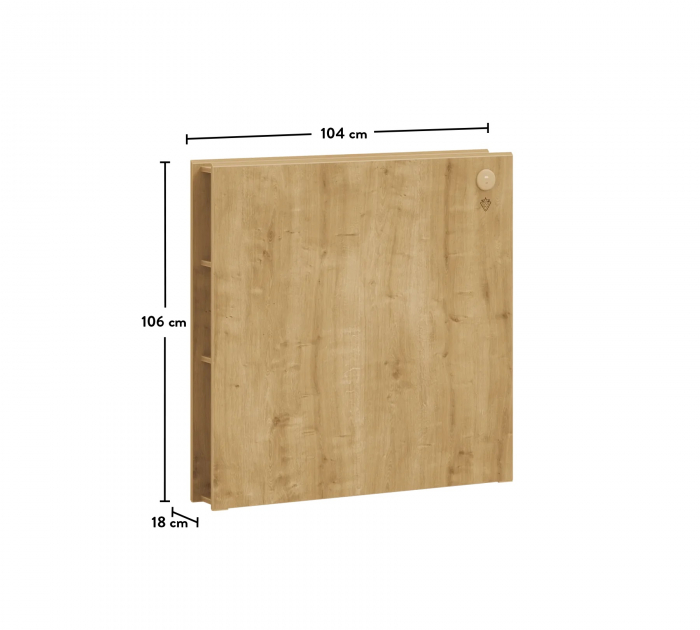 Pat cu tablie cu rafturi, Colectia Mocha (100x200 cm) [4]