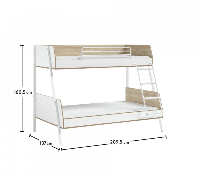 Pat etajat pentru copii, Colectia Modera (90x 200-120x200 cm) [10]