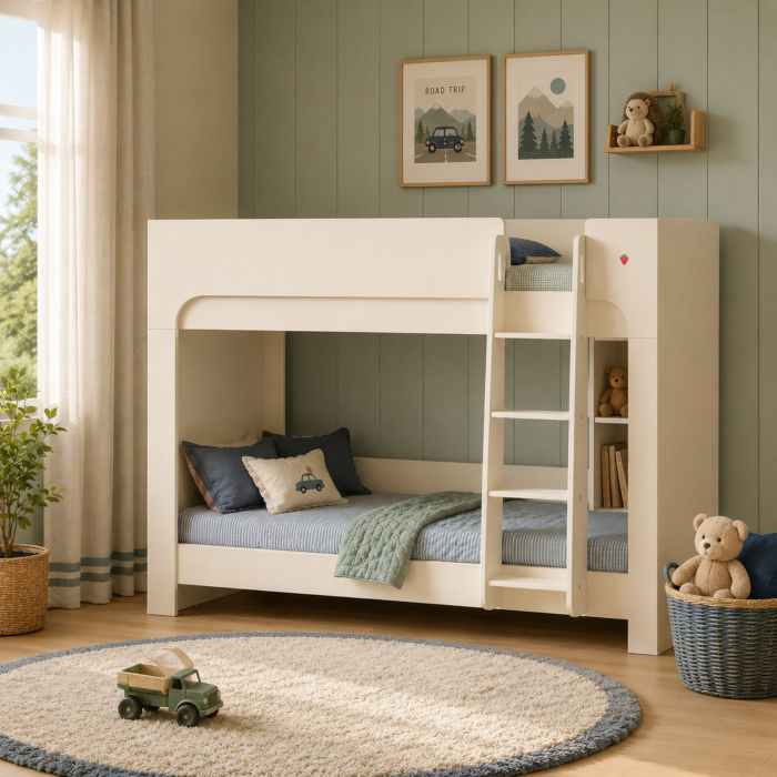Pat etajat pentru copii, design funcțional și modern Colectia Varia 90x200 cm [3]