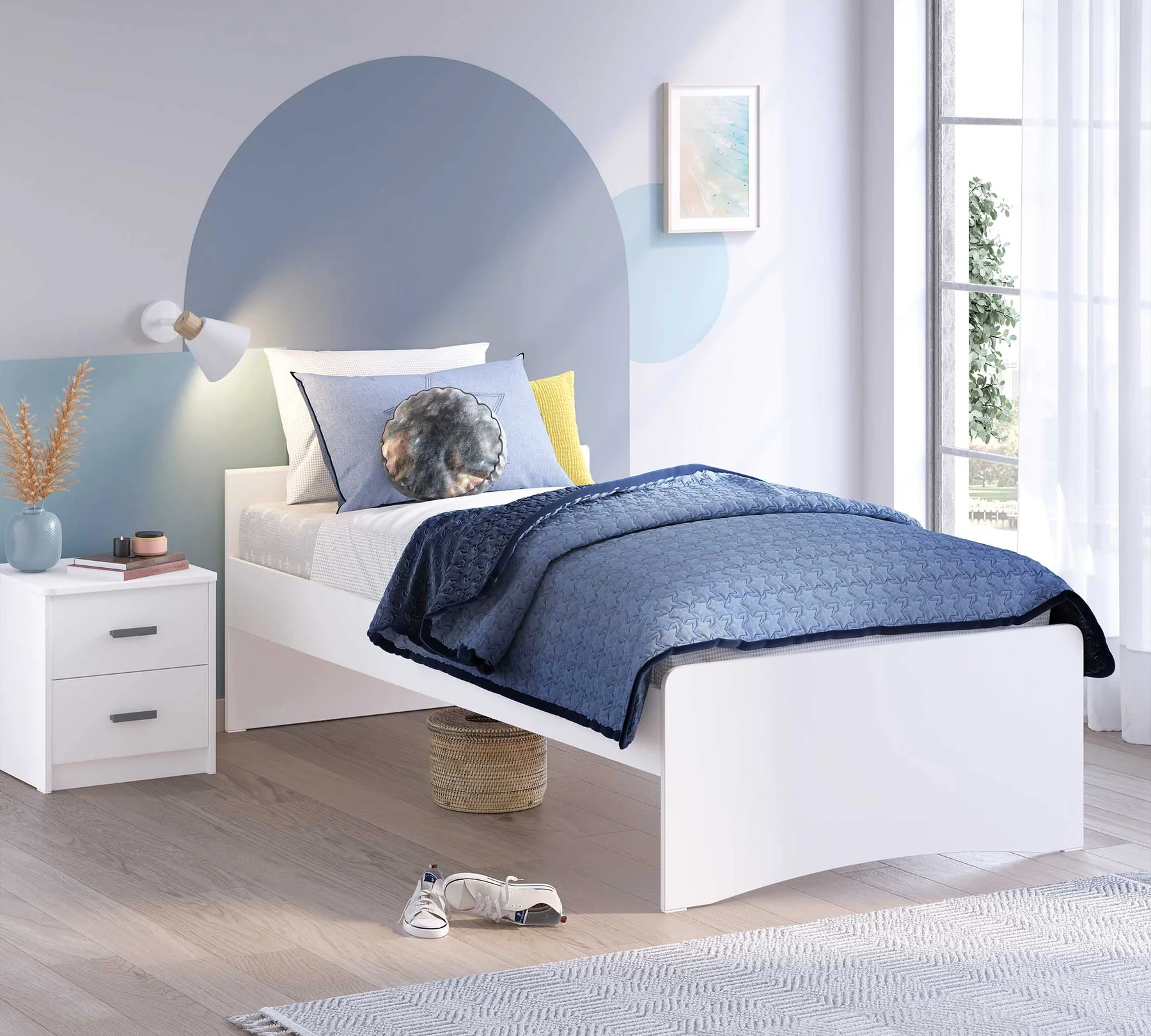 Pat fara tablie, Colectia Studio White (100x200 cm) [2]