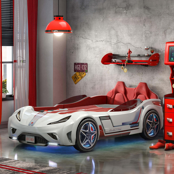 Pat masina GTE-alb, colectia Champion Racer 100x190 cm [2]
