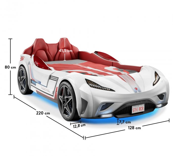 Pat masina GTE-alb, colectia Champion Racer 100x190 cm [8]