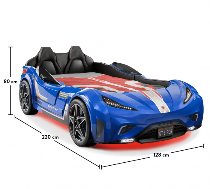 Pat masina GTE-albastru, colectia Champion Racer 100x190 cm [9]