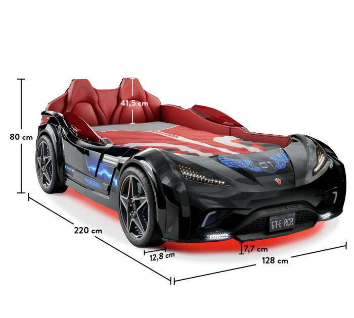 Pat masina GTE-negru, colectia Champion Racer 100x190 cm [8]