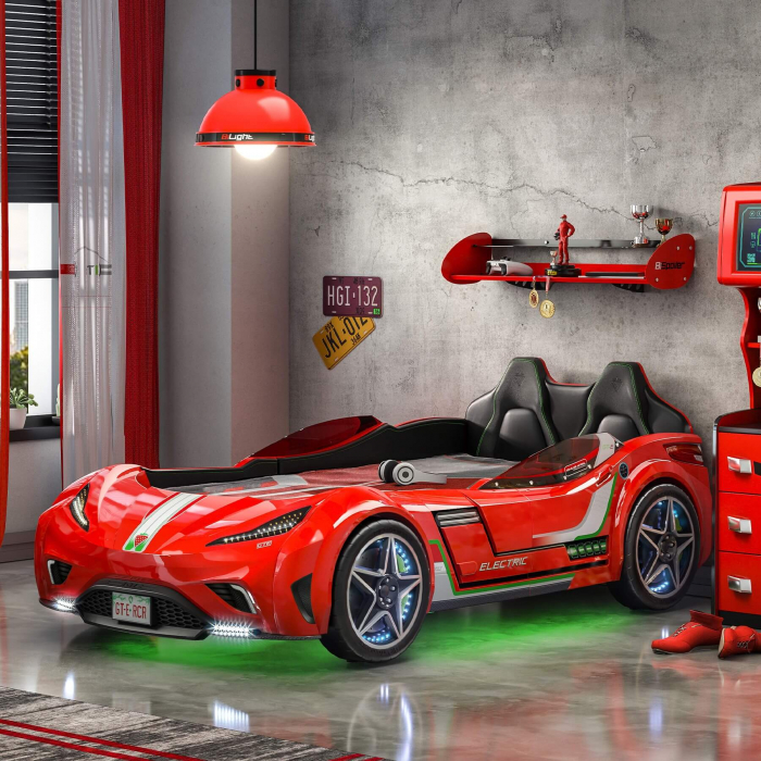 Pat masina GTE-rosu, colectia Champion Racer 100x190 cm [2]