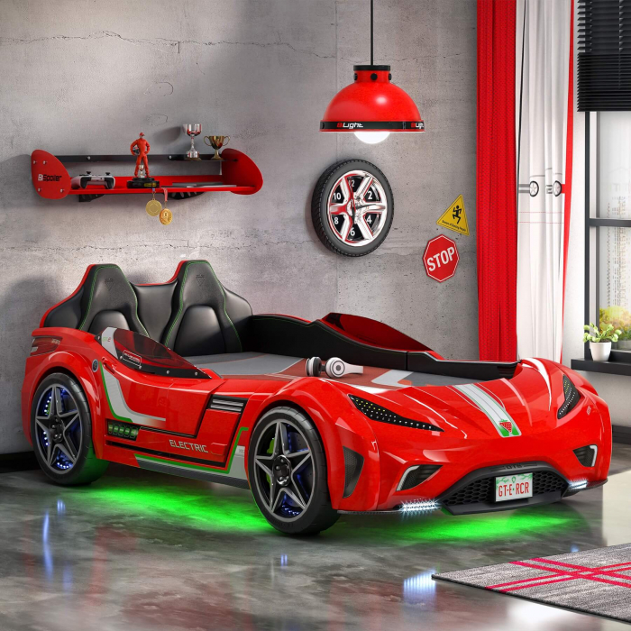 Pat masina GTE-rosu, colectia Champion Racer 100x190 cm [4]