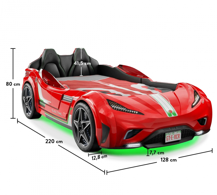 Pat masina GTE-rosu, colectia Champion Racer 100x190 cm [10]