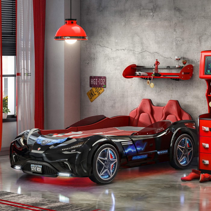Pat masina GTE-negru, colectia Champion Racer 100x190 cm [6]