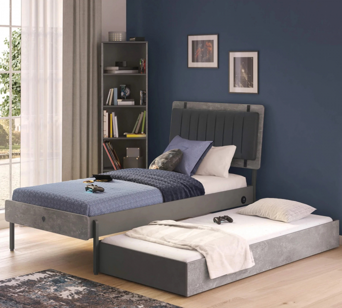 Pat 100x200 cm pentru camera adolescentilor Colectia Space Gray [3]