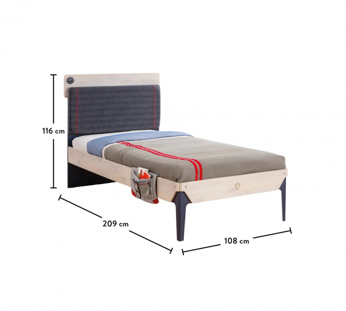 Pat pentru copii Colectia Trio Line 100x200 cm [6]