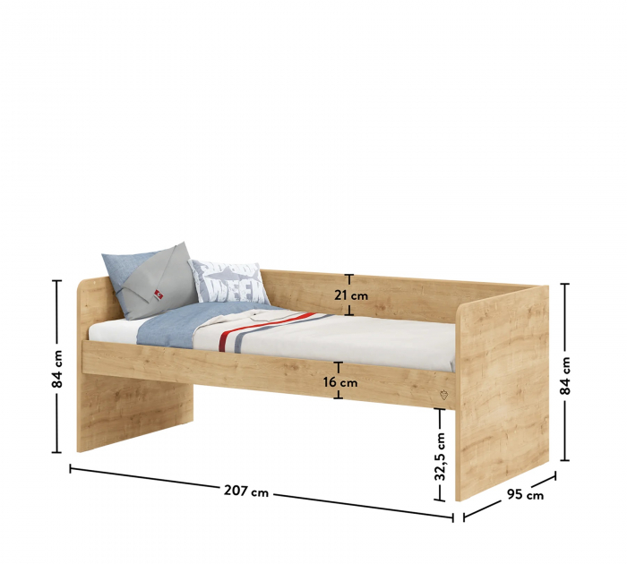 Pat Studio Mocha pentru copii (90x200 cm)- partea de jos [6]