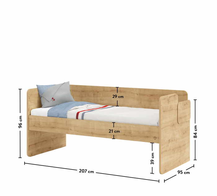 Pat Studio Mocha pentru copii (90x200 cm)- partea de sus [12]