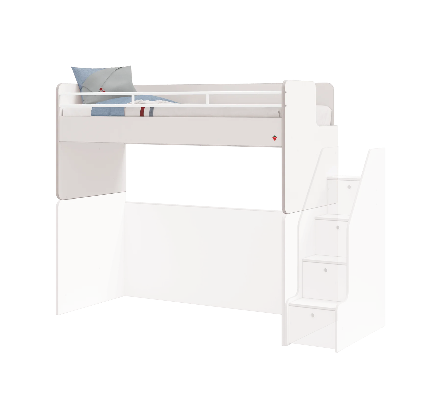 Pat Studio White pentru copii (90x200 cm)- partea de sus [2]