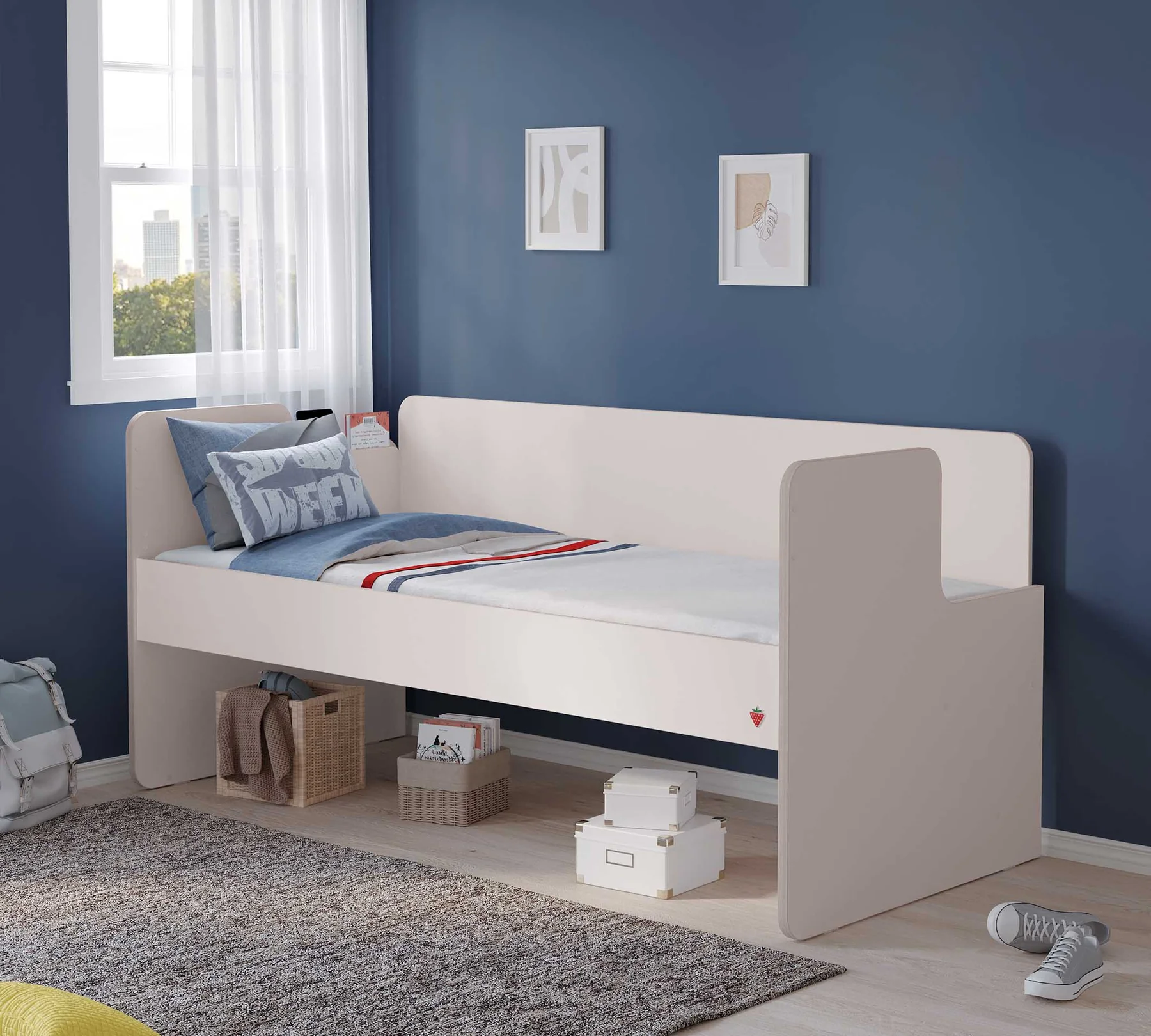 Pat Studio White pentru copii (90x200 cm)- partea de sus [8]