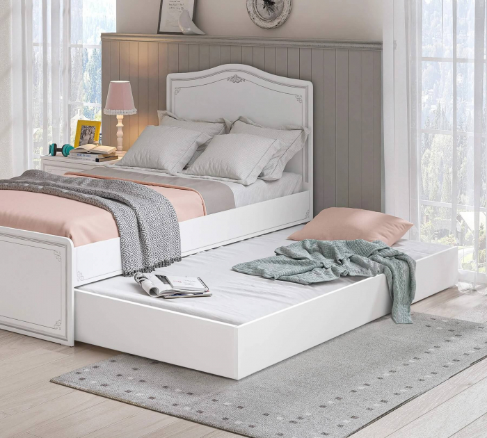 Pat suplimentar pentru pat Colectia Selena Pink/Grey 90x190 cm [2]